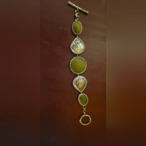 Elegant Green and Gray Costume Women's Bracelet